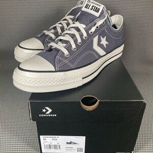 Converse Star Player 76 Premium Canvas Sneakers Men’s US 10 Low Top Plum Cove